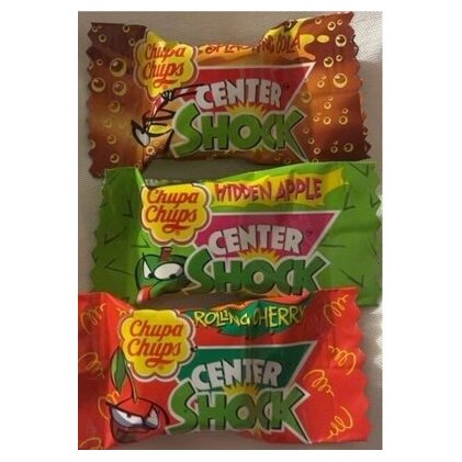 Chupa Chups жевательная резинка Centreshock Strawberry, 4 г
