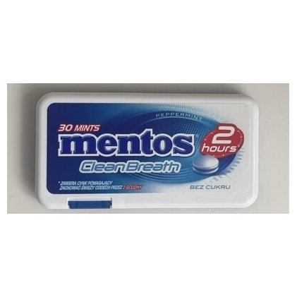 Mentos 2h Clean Breath драже Перечная мята, 21 г