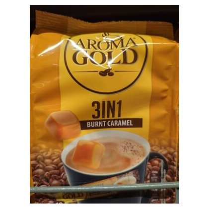 Aroma Gold кофейный напиток 3 в 1 Bourbon Caramel, 10 шт.