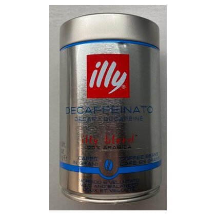 Illy кофе в зернах без кофеина Decaf в жестяной банке, 250 г