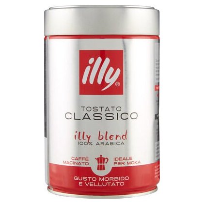 Illy кофе молотый Moka Classico в жестяной банке, 250 г