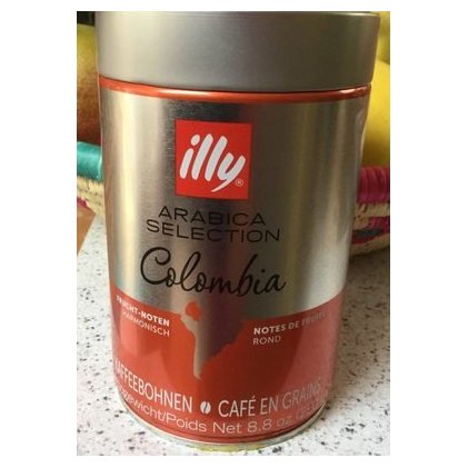 Illy кофе в зернах Monoarabica Columbien в жестяной банке, 250 г