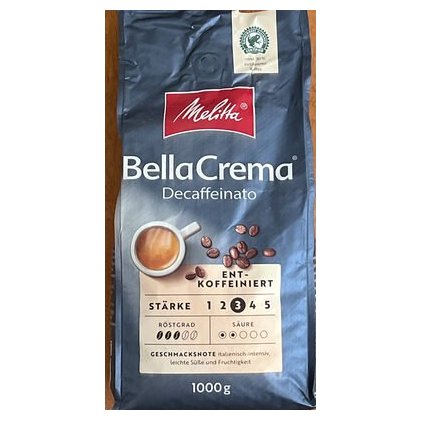 Melitta кофе в зернах Bella Crema Decaffeinato, 1 кг
