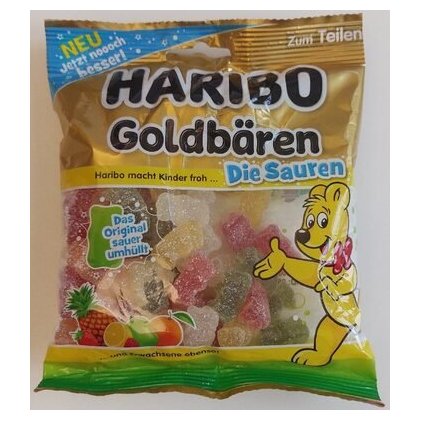 Haribo кислый жевательный мармелад Goldbären Sauer, 175 г