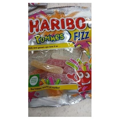 Haribo мармелад кислые палочки шипучие Pommes Fizz, 80 г