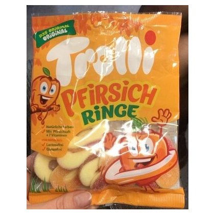 Trolli жевательный мармелад персиковые кольца, 150 г
