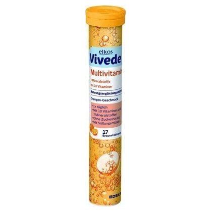 Edeka шипучие таблетки мультивитамины, 17 шт.