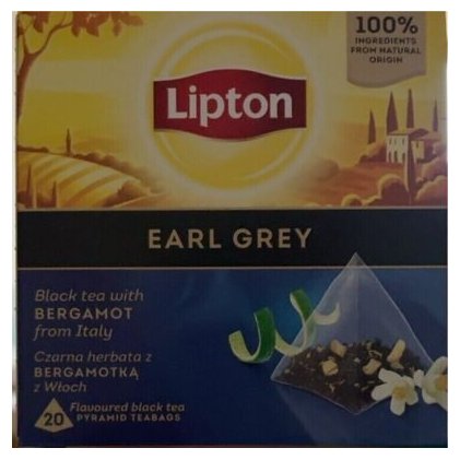 Lipton черный чай Earl Grey в пакетиках, 20 шт.