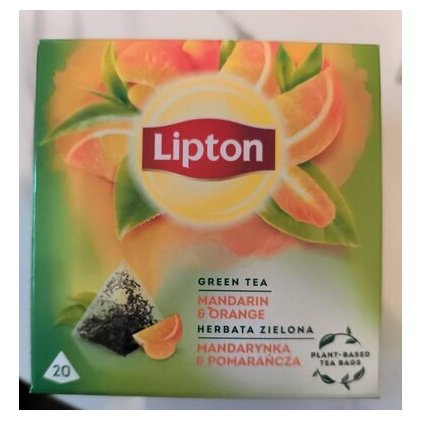 Lipton зеленый чай Mandarin & Orange в пакетиках, 20 шт.