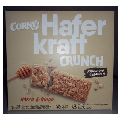 Corny Haferkraft хрустящий злаковый батончик с мёдом