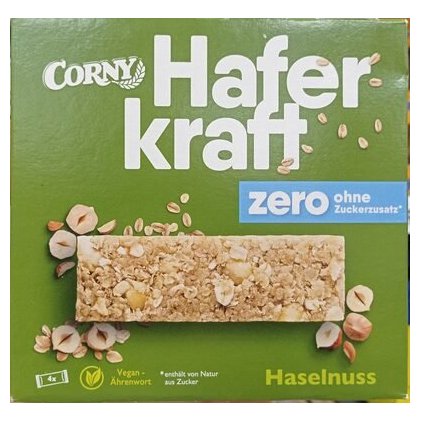 Corny Haferkraft Zero злаковый батончик с лесным орехом