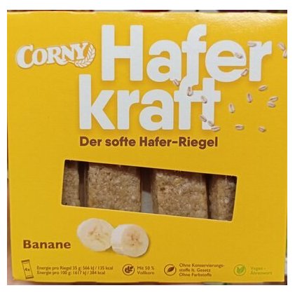 Corny Haferkraft злаковый батончик с бананом