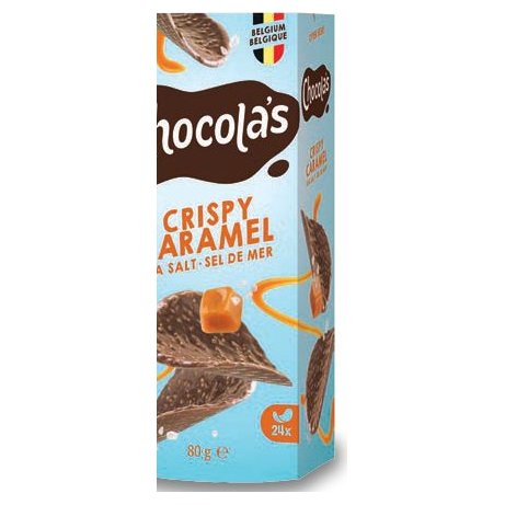 Chocola's Caramel Sea Salt молочный шоколад с солёной карамелью в завивитках, 80 г