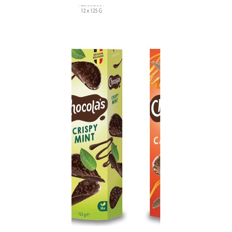 Chocola's Mint тёмный шоколад с мятой в завивитках, 125 г