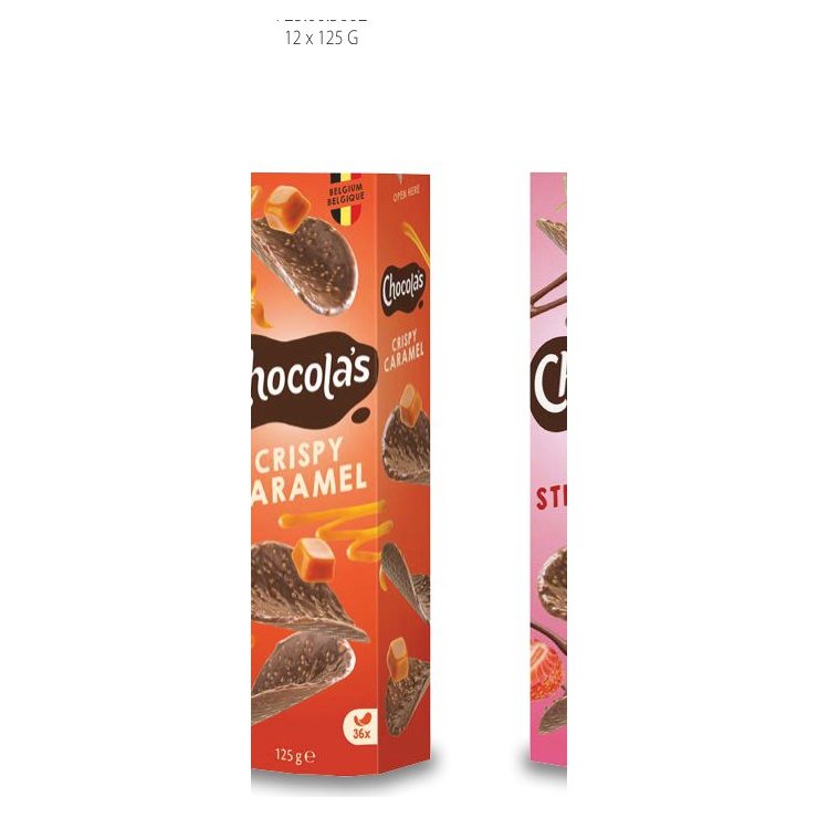 Chocola's Caramel молочный шоколад с карамелью в завивитках, 125 г