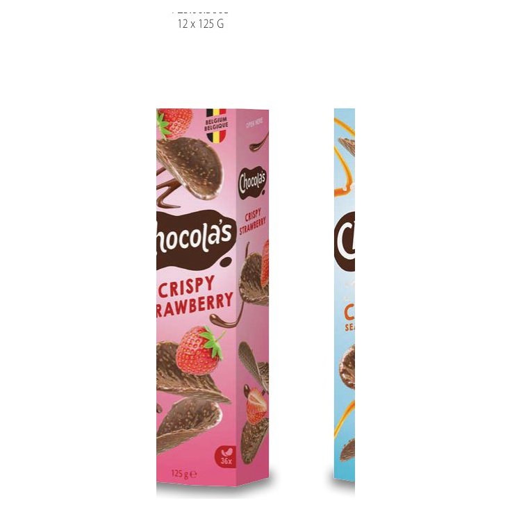 Chocola's Strawberry молочный шоколад с клубникой в завивитках, 125 г