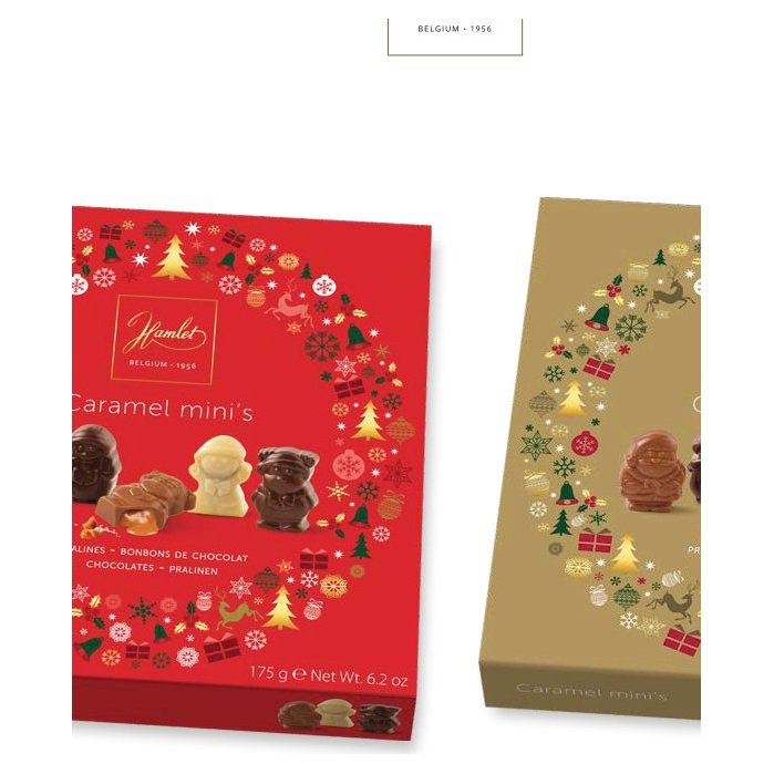 Шоколадные мини-конфеты с карамелью Winter Red, 175 г