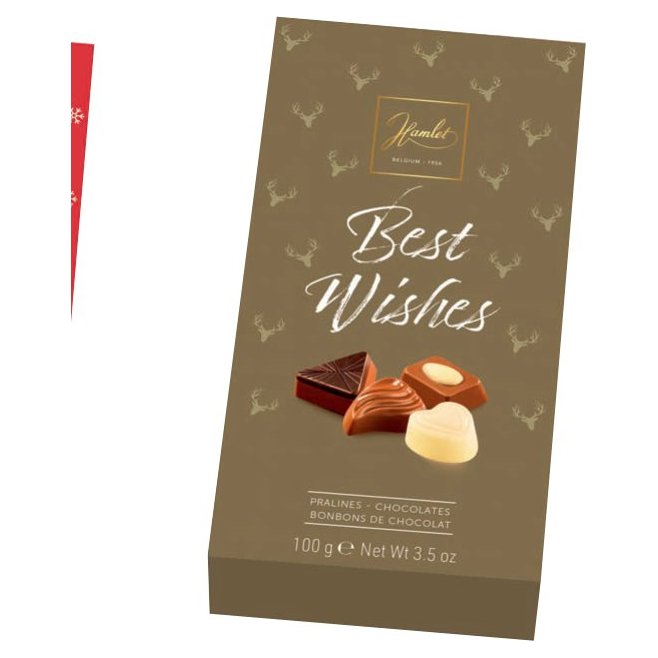 Шоколадные конфеты Wishes Mix с 4 пожеланиями, 100 г