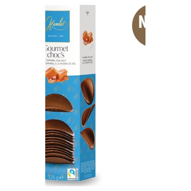 Hamlet шоколад Gourmet Choc's Caramel Sea Salt, 125 г