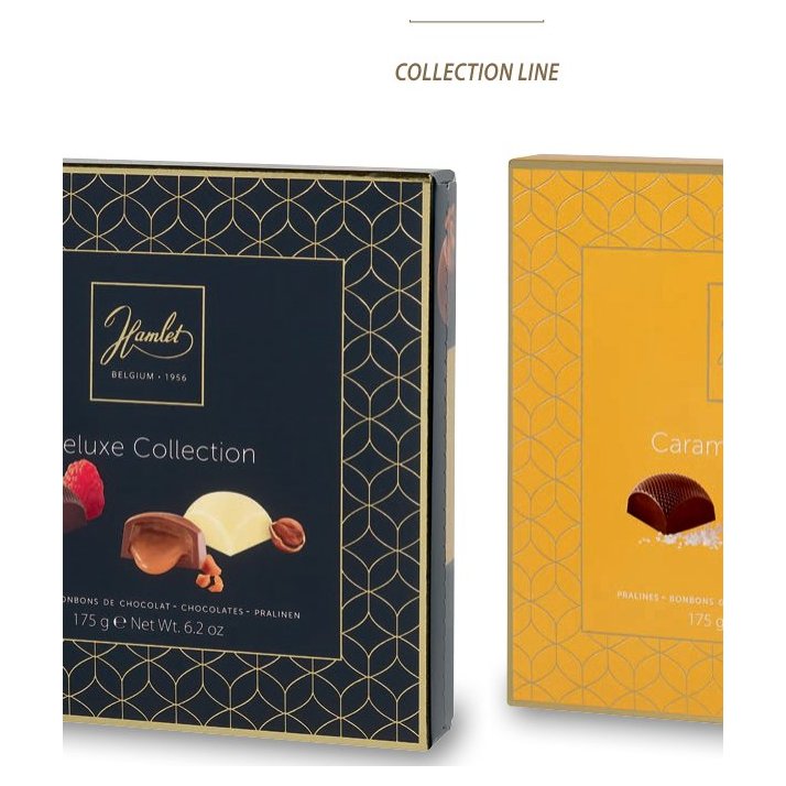 Hamlet Deluxe Collection Raspberry / Caramel / Hazelnut chocolate, 175 g