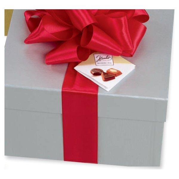Hamlet набор конфет Belgian Chocolates With Red Ribbon Gift Cube, 800 г