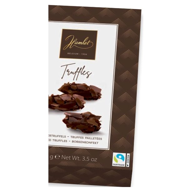 Dark chocolate flaked truffles, 100 g