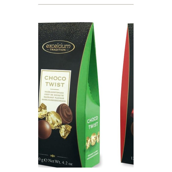 Choco twist hazelnut chocolates, 120 g