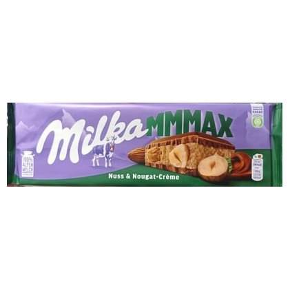 Milka шоколад с нугой и орехами, 300 г