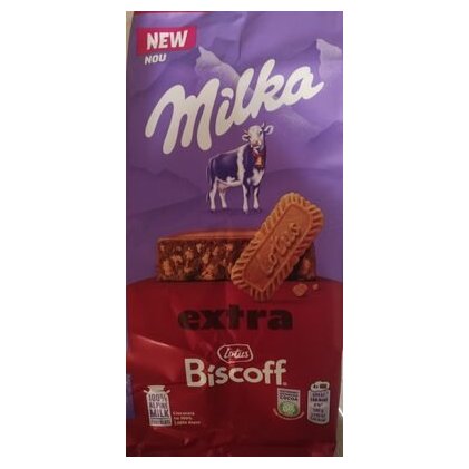 Milka шоколад с печеньем Biscoff, 190 г