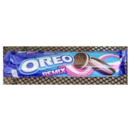 Oreo печенье с начинкой со вкусом ванили и малины, 157 г