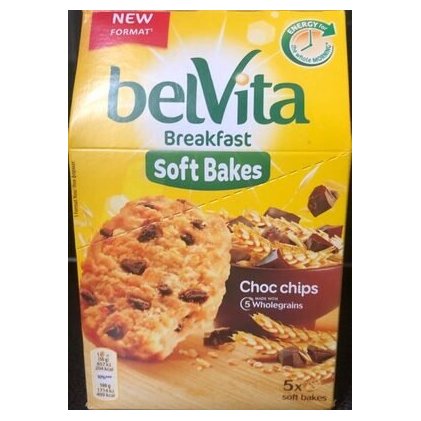 Belvita печенье мягкое с кусочками шоколада, 250 г