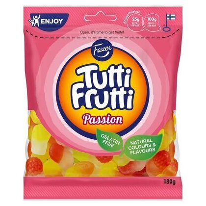 Tutti Frutti Passion жевательные конфеты, 120 г