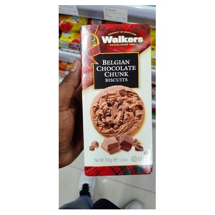 Walkers печенье с кусочками бельгийского шоколада, 150 г