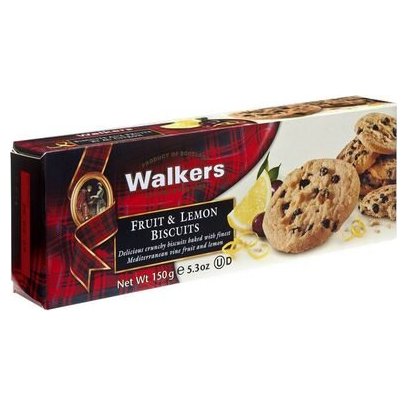 Walkers fruit & lemon biscuits, 150 g