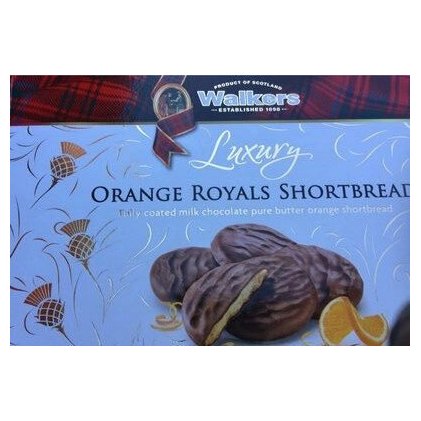 Walkers королевское песочное печенье с апельсином в молочном шоколаде, 150 г