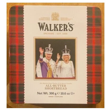 Walkers печенье в жестяной коробке King Charles III & Camilla, 300 г