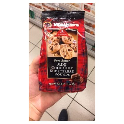 Walkers мини-печенье с шоколадной крошкой в пакете, 125 г