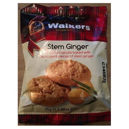Walkers stem ginger biscuits, 25 g
