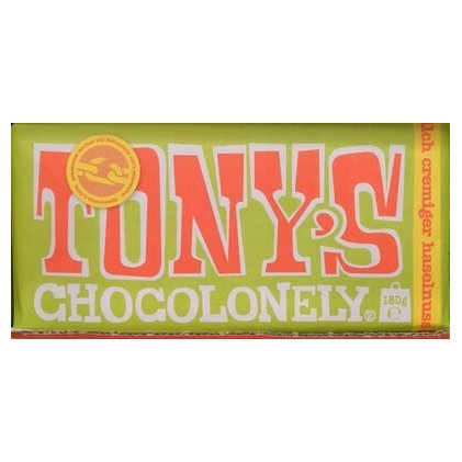 Tony's Chocolonely шоколад молочный кремовый с фундуком и печеньем, 180 г