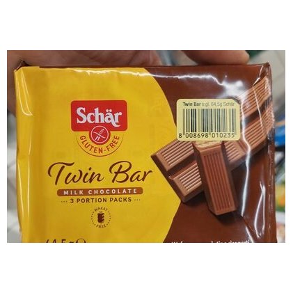 Schär шоколадные вафли Twin Bar, 64,5 г