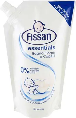 Fissan Baby Essential гель для мытья тела и волос, сменный блок, 500 мл