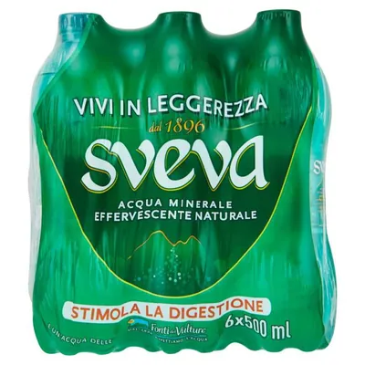 SVEVA naturally sparkling mineral water, 6 × 0.5 l