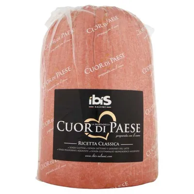ibis Salumi Mortadella Cuor di Paese mortadella classic recipe without pistachio, 10 kg, 1 pc