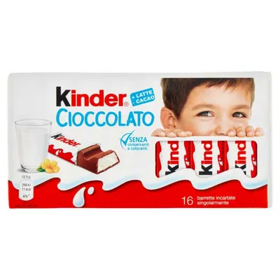 Kinder Cioccolato шоколадные батончики, 16 шт, 150 г