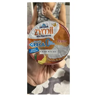 Zymil lactose-free peach Greek yogurt, 150 g