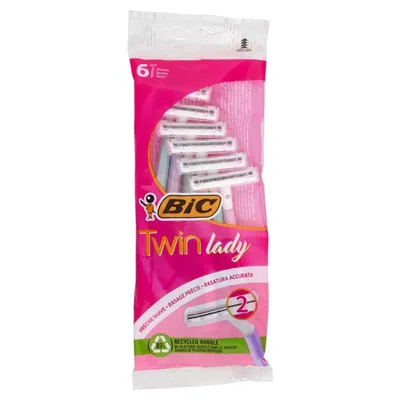 Bic Twin Lady Sensitive Одноразовые бритвы, 6 шт.