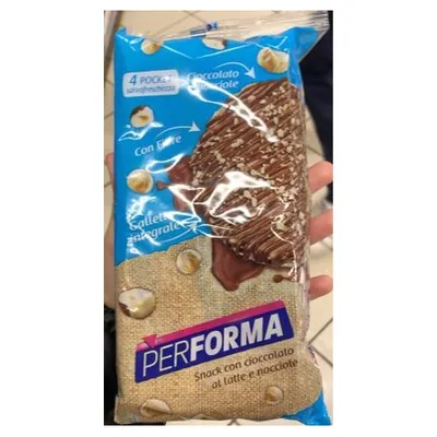 Performa cereal crispbreads with milk chocolate and hazelnuts, 150 g