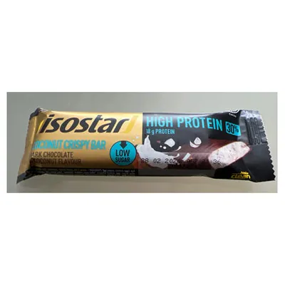 Isostar High Protein 30% coconut crispy chocolate bar, 55 g