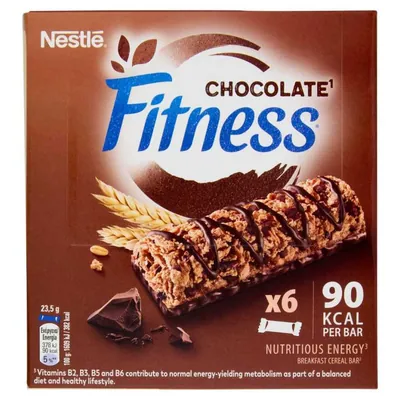 Nestle' Fitness шоколадные батончики, 6 × 23,5 г