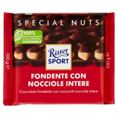 Ritter Sport Темный шоколад с цельным фундуком, 100 г